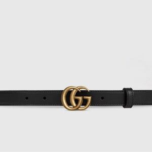 Gucci double G logo thin belt size 80